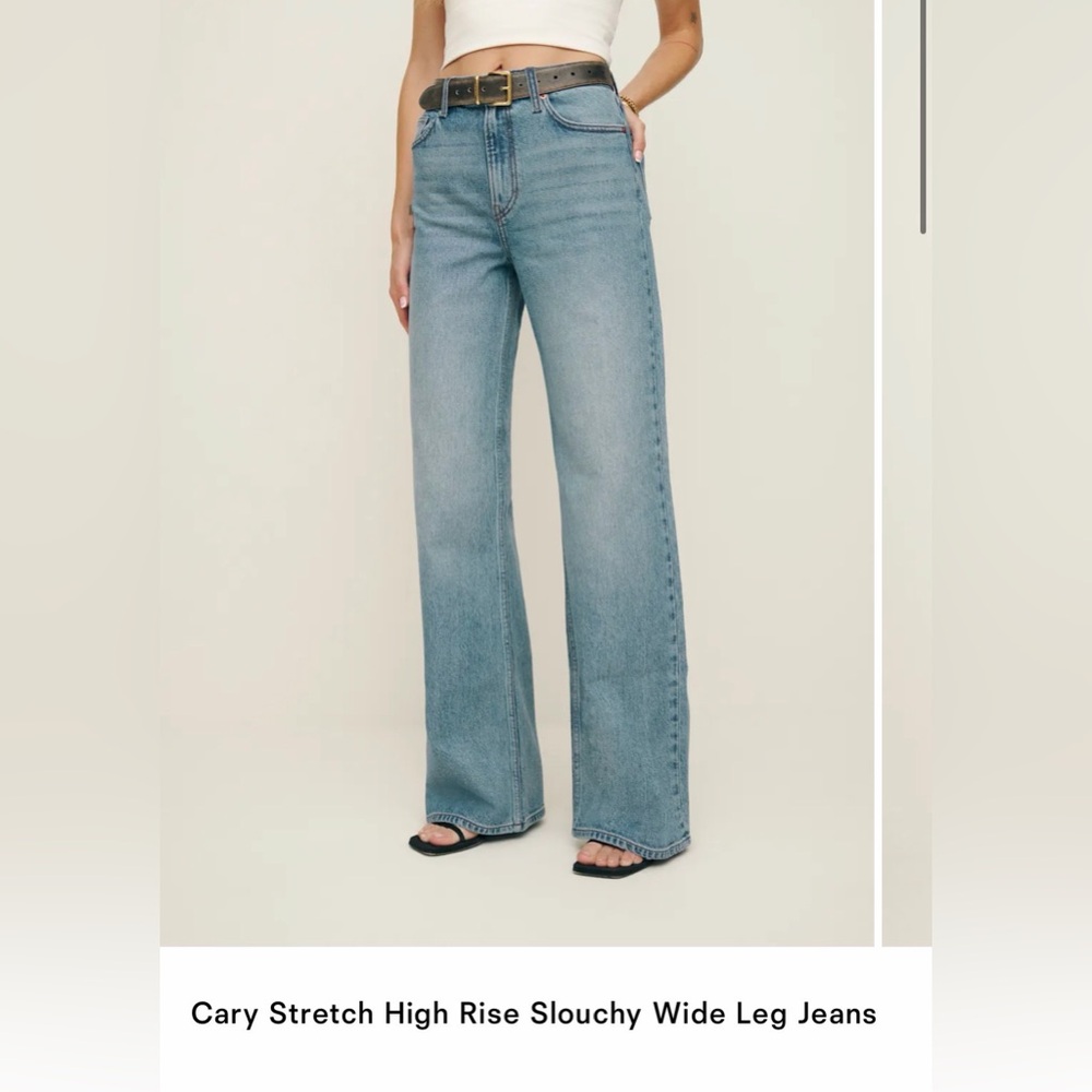 Reformation Cary Stretch High Rise Slouchy Wide Leg Jeans